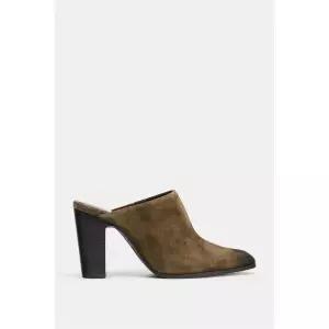 ZARA 페이크 빈티지 스웨이드 뮬 - 브라운
