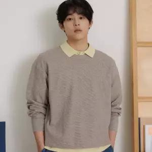 [백화점 정품] 빈폴 25SS [SS26]텍스처 라운드넥 긴소매 티셔츠 - 베이지 :BC6241C65A