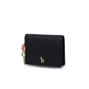 헤지스 HAZZYS WOMEN ACC 블랙 가죽 큐빅 퍼피로고 참장식 반지갑_HIWA5F184BK HIWA5F184BK 779134