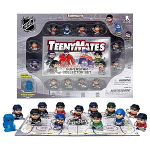 하키 링크 퍼즐과 12개의 티니메이트 피규어가 포함된 NHL 액션 피규어 선물 세트
