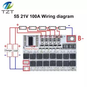 3S 4S 5S BMS 12V 16 8V 21V 100A 이온 LMO 삼원 배터리 보호 3S 12V 100A
