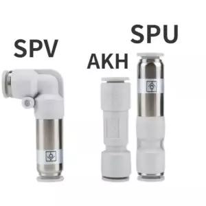 AKH SPV 단방향 비복귀 체크 밸브 공압 에어 피팅 푸시 연결 스트레이트 엘보 AKH AKH 4mm OD tube