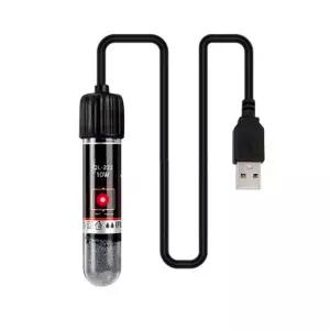 소형 어항용 USB 미니 수족관 히팅 로드 26 상온 히터 잠수형 온도 조절기 10W 1PC