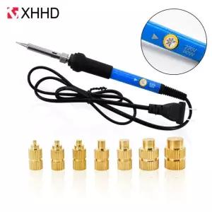 세트 삽입 납땜 인두 도구 널링 핫멜트 프린터 플라스틱 너트 스레드 구리 임플란트 기계 Blue EU 220V 60W