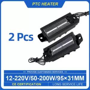 2PCS 220V 100W 온도 조절 PTC 히터 세라믹 작은 공간 유형 난방 공기 가열 12V 50W
