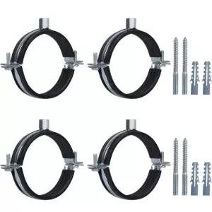 고무 나사가 있는 파이프 브래킷 클램프 조정 가능한 천장 클립 15 스트랩 지지대 행어 4pcs 15 19mm
