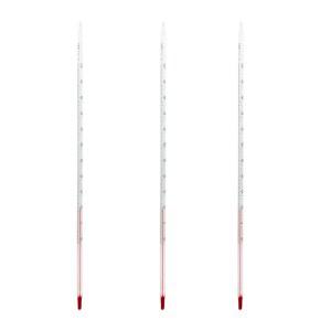 DESCHEM 3PCS 유리 섭씨 온도계 25 200 길이 300MM 실험실 레드 라인
