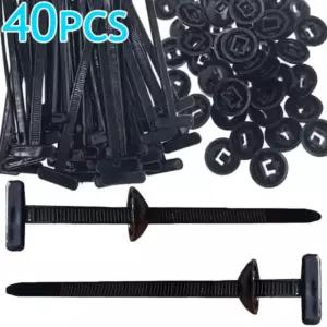 범용 나일론 케이블 버클 자동 고정 나사 교체 관리 트렁크 엔진 와이어 클립 패널 가드 1Set(2Pcs)