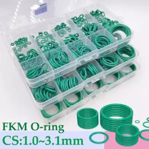 250S 그린 FKM 씰링 가스켓 내열성 부식 고무 CS 키트 고경도 불소 방지 150pcs xed