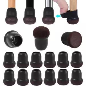 8PCS 의자 다리 바닥 보호대 패드 피트 커버 가구 보호 실리콘 펠트 대각선 두꺼운 S(14 19mm)