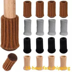 24PCS 니트 가구 피트 양말 의자 드레서 바닥 보호기 다리 모자 커버 보호대 bla 4pc