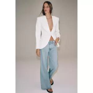 ZARA 자라 JEANS ZW COLLECTION 와이드 레그 로우라이즈 - 라이트 블루 3952648