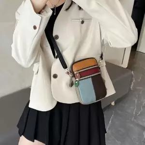[하프클럽/]메신저 리얼 소가죽 미니 크로스백 4color 랜덤배송