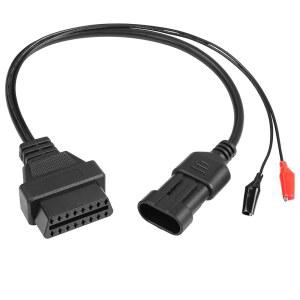 YAC AO 3핀에서 16핀 OBD2 어댑터 자동차 클립 진단 여성 피아트 커넥터 악어 OBD 3핀 란시아 OBDII 남성에서