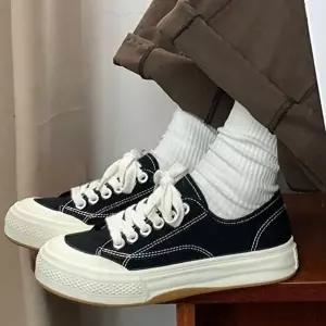 여성 캔버스 스니커즈 로우 캔버스 스니커즈 데일리 캐주얼 로우 통굽-WFNVKS9