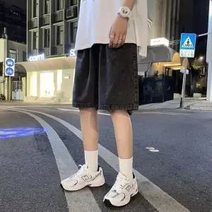 [하프클럽/]청바지 5부 밴딩 반바지 남녀공용 데일리 데님 팬츠