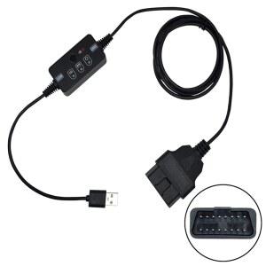 버저가 있는 JEULL USB 구동 차량 저장 커넥터 비상 해제 연결 배터리 공급 제거 교체 메모리 자동차 세이버 II 도구 OBD 전원 케이블 ECU