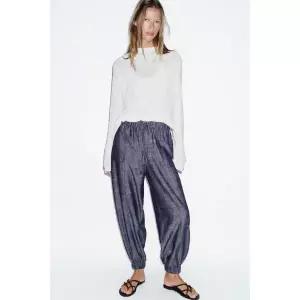 ZARA 자라 커프스 로우라이즈 조거 팬츠 - 인디고 3953252