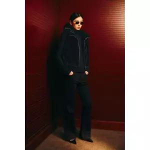 자라 ZARA 페이크 퍼 후드 베스트 - 블랙 3953432