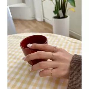 [폭스타일] pearl point ring set