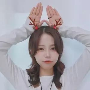 크리스마스용품 크리스마스 미니 사슴뿔 머리띠