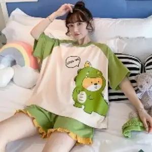 남성 (123000291) 공룡의탈을쓴곰반팔반바지홈세트 언