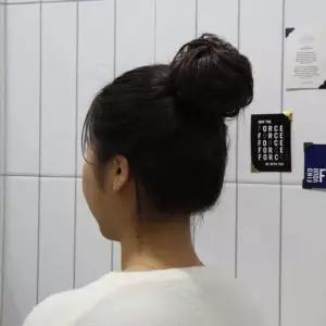 올림머리 똥머리 가발 집게핀 자연갈색 똥머리가발 만