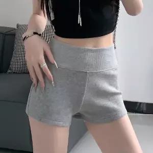[_의류]모던 무드 슬림핏 바디라인 하이웨스트 슬림 숏팬츠