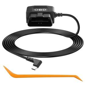 대시 카메라 OBD2용 CERRXian OBD 전원 모드 13 24시간 저전압 40V 충전기 직각 USB 350M 케이블 하드와이어 Type 수신 감시 보호 5V 3A 5FT 11 어댑터