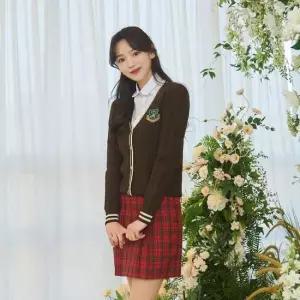 예쁜교복 교복몰 라인이 예뻐보이는 레드체크주름치마 교복