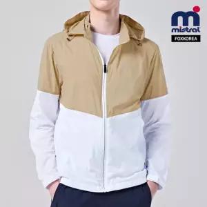 미스트랄 남녀공용 투톤 스판 바람막이 BEIGE - SPJKS662730
