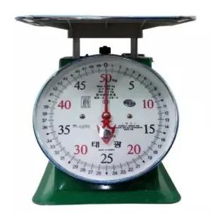 50kg 태광 지시저울 재래시장 노점상 접시저울 50kg(200g)