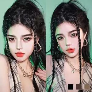 Y2K 더듬이 머리 헤어피스 SD230337 통가발 패션잡화 가발 쥬얼리 인모 통가발-WFNX8K1