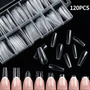 [하프클럽/알티피아]셀프 폴리젤 연장 세트 팁 젤네일 120pcs 코핀 네일은