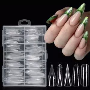 [하프클럽/알티피아]폴리젤 연장 네일재료 말캉팁 120pcs 코핀형 팁 손톱