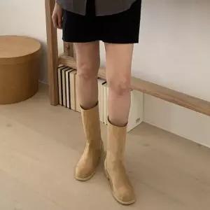 발목 미들힐 발목구두 여성화 부츠힐 통굽 부티 워커
