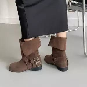 부티 여성구두 봄구두 통굽 여성부츠 겨울 워커 힐