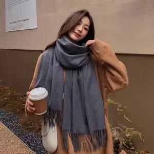 [하프클럽/]데일리 감성 따뜻포근 소프트 캐시라이크 머플러