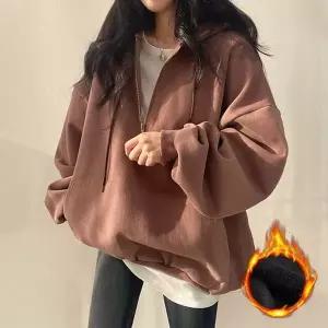 [콩심팥심]LKT011 기모 하프집업 후드티