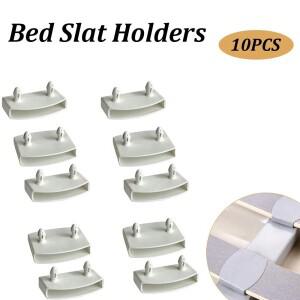 10피스 흰색 플라스틱 침대 판금 커버 교체 센터/가구 프레임 고정용 엔드 캡 53mm×9mm(내부 치수)