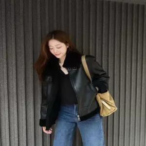 셀렙샵에디션 2041385977 밍크 퍼 호주산 양모하프코트 4563230
