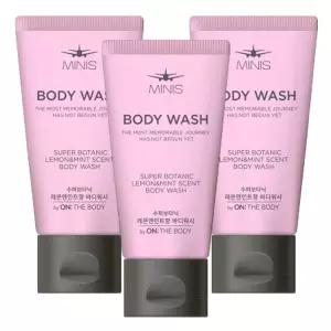 온더바디 미니스 수퍼보타닉 바디워시 레몬 50ml x 3개 휴대용 여행용 샤워 목욕 바디 클렌저 세면도구