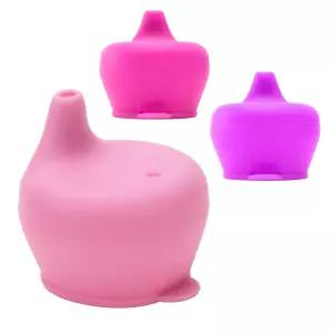한 새싹 실리콘 시피 컵 뚜껑 - 유출 방지 모든 적합 BPA 프리 내구성 및 용 소프트 빠르게 부착 청소 가능