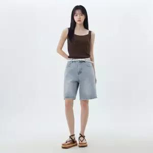 LAP  구제 워싱 버뮤다 데님 팬츠 AS2DP465_DG
