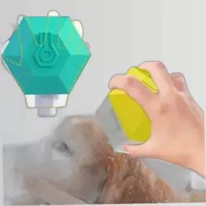 반려동물 육각그립 브러쉬 샤워기 민트