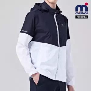 미스트랄 남녀공용 투톤 스판 바람막이 NAVY - SPJKS662762