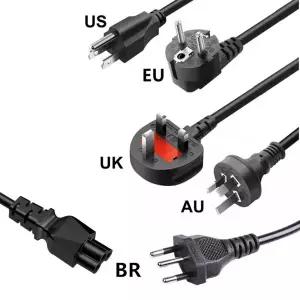 호환 3구 AC 노트북 전원 코드 Dell HP LG Lenovo Asus Acer Toshiba 노트북용 범용 전원 케이블 전선가리