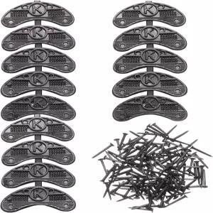 HARFINGTON 14pcs 힐 플레이트 탭 고무 수리 패드 교체 세트 중간 크기 다양한 가죽 신발 위한 16mm 나사