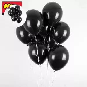 검정색 네오텍스 일반 블랙 라운드 풍선 100개입 13cm