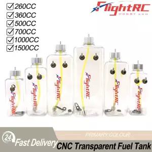 호환  RC 연료 탱크 투명 플라스틱 병 26036050070010001500 MLCC 및 니트로 비행기 모델 용 CNC 알루미늄